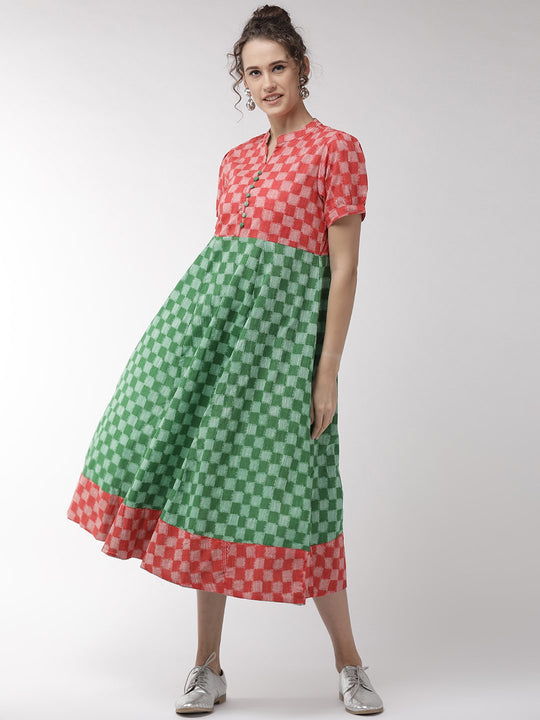 Red and Green Dress