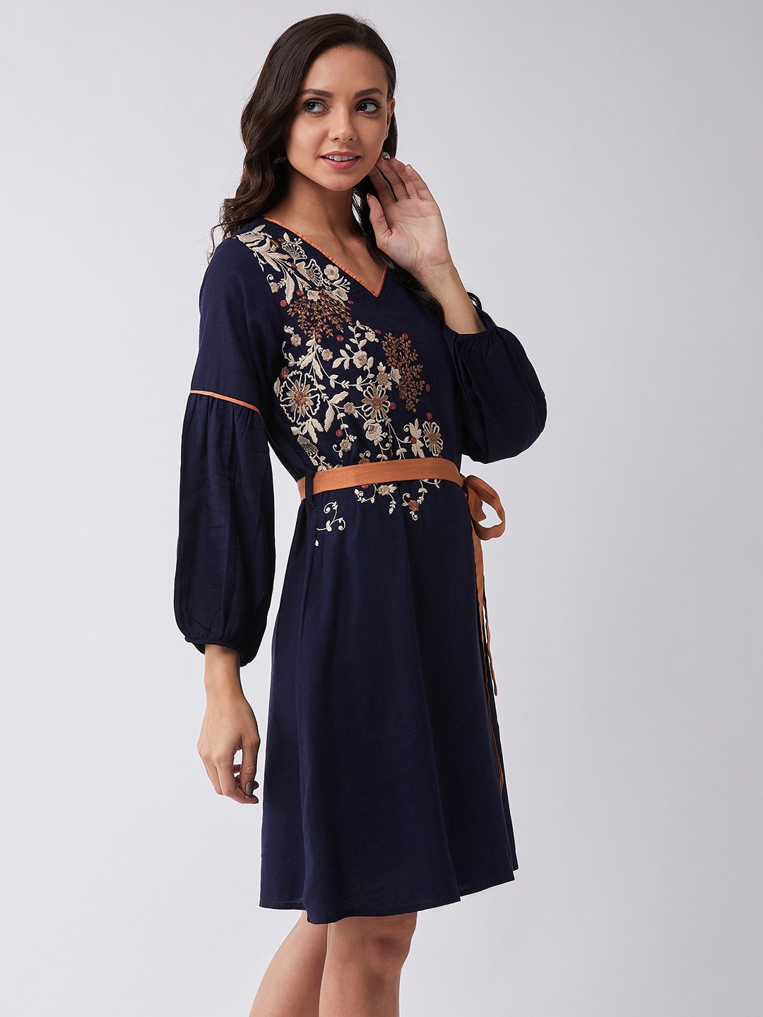 Blue Surprise Embroidered Dress