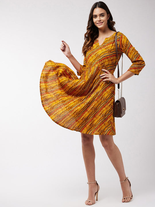 Corn Yellow Lahariya Dress