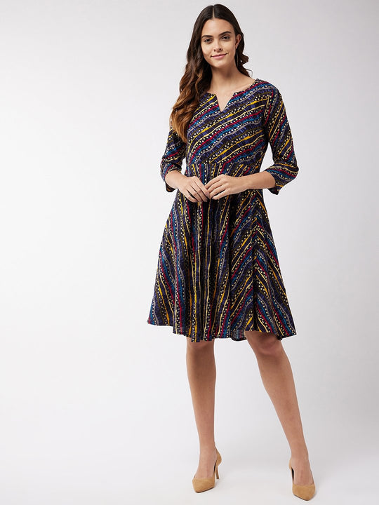 Denim Blue Lahariya Dress