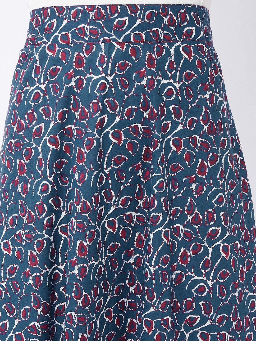 Indigo Jaal Print Skirt