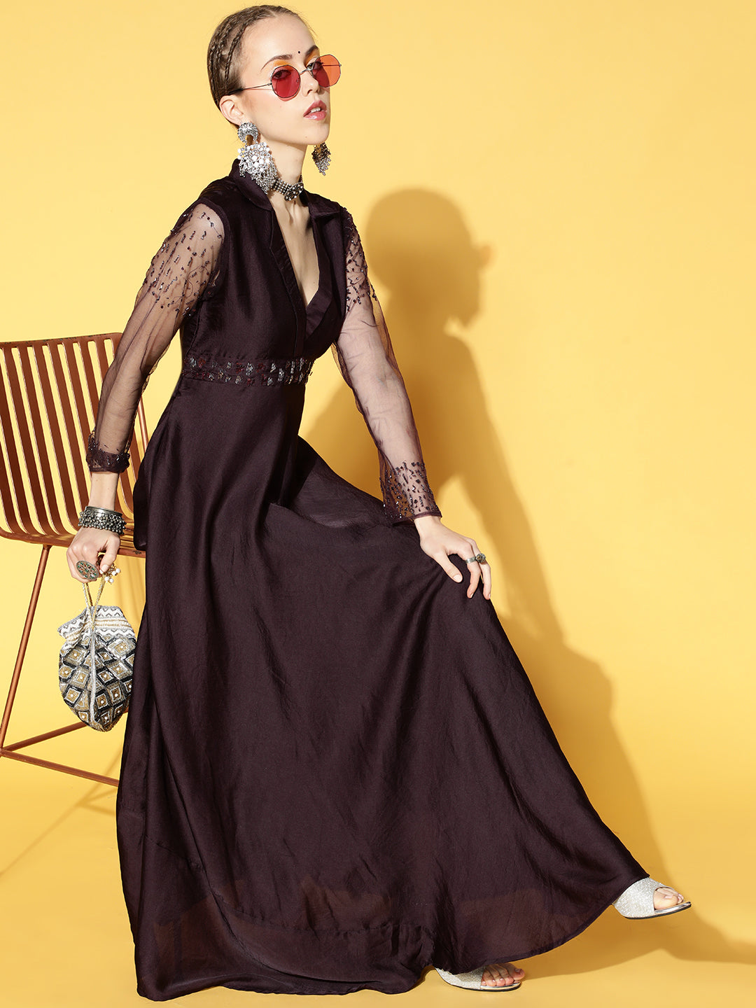 Purple Sequence Gown