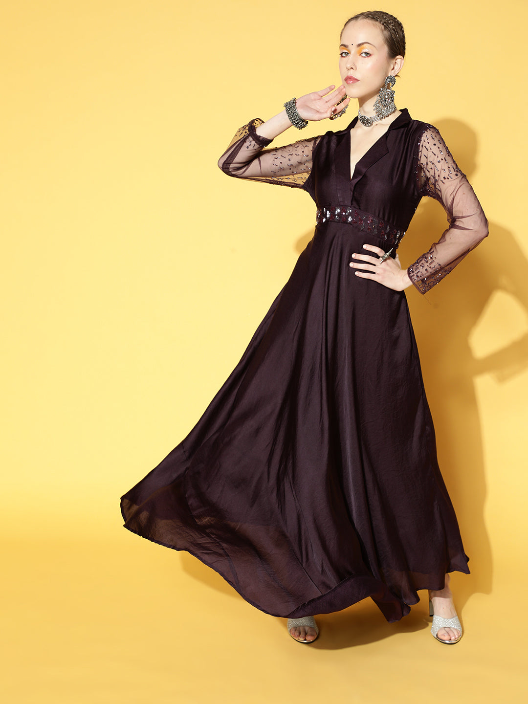 Purple Sequence Gown