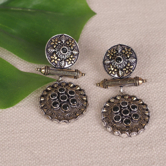 Ethnic Handcrafted Earings With Stone Work