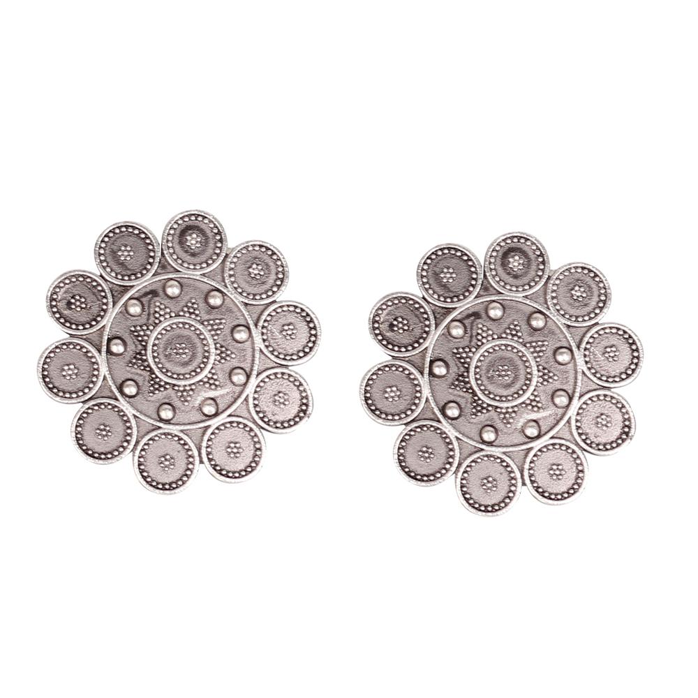 Rounded Big Studs In German Silver
