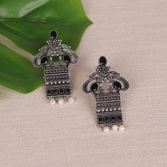 German Silver Ethnic Motif Earings