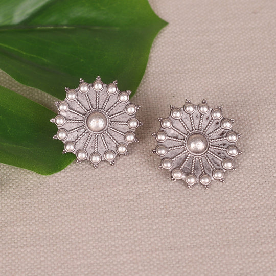 Oxidised Chakra Earings