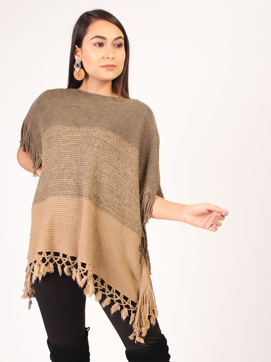 Poncho - Shaded  Beige