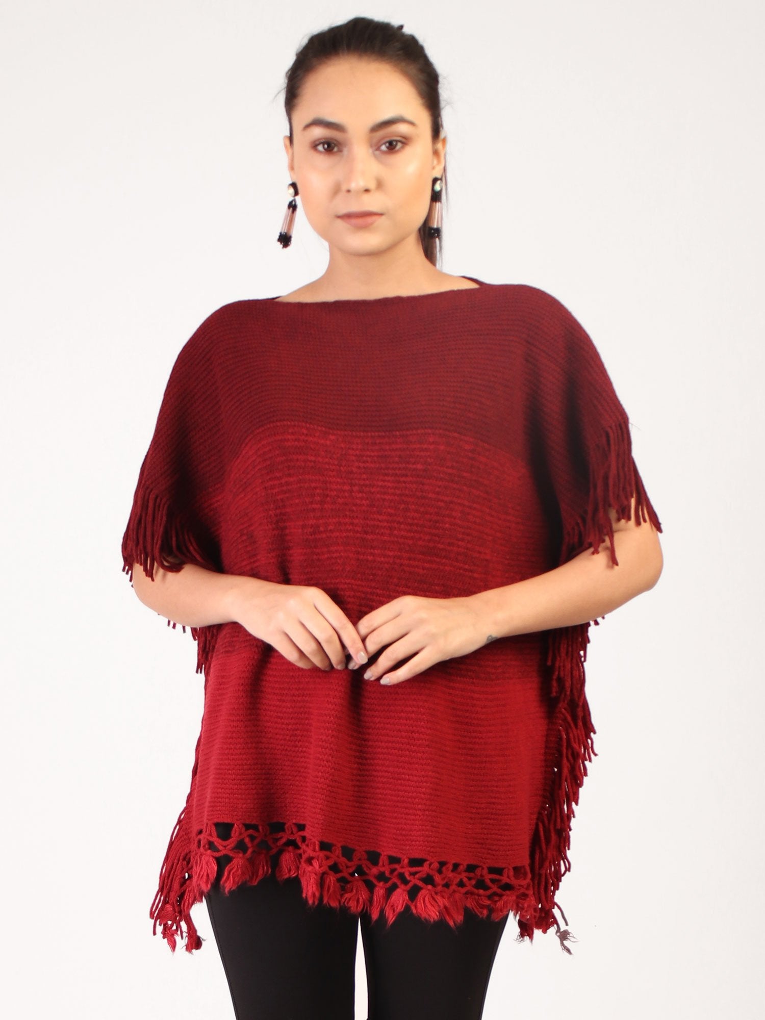 Poncho Shaded Red