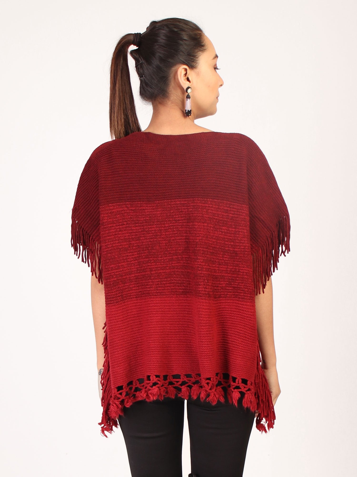 Poncho Shaded Red