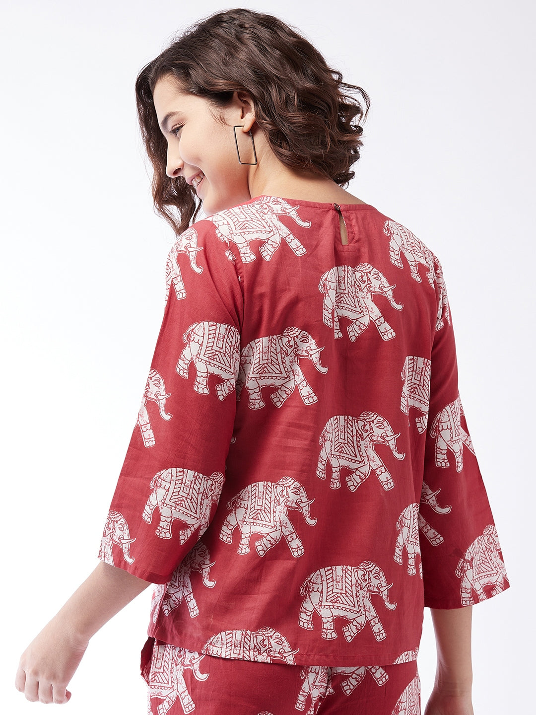 Red Elephant Top For Teens
