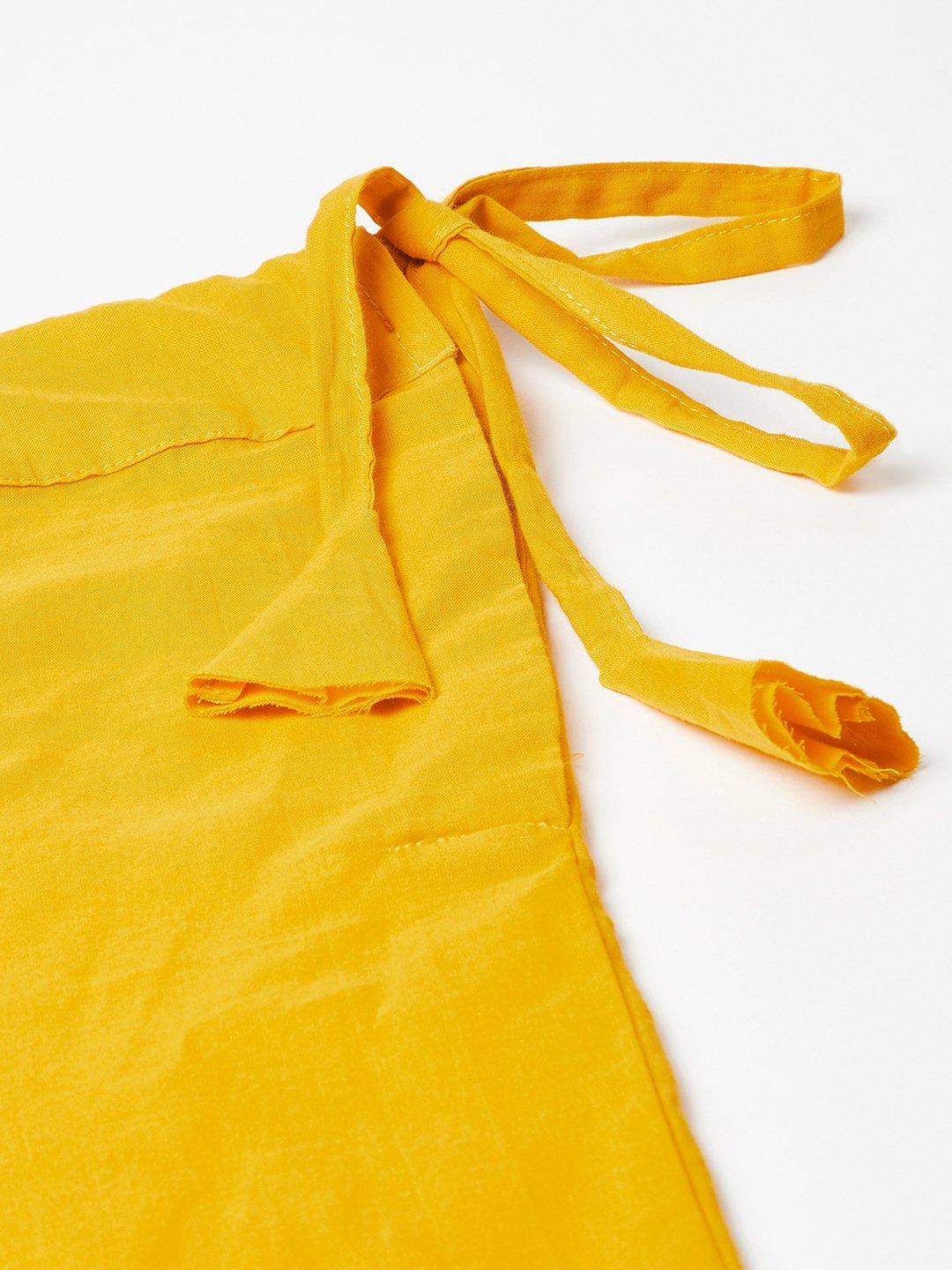 Mustard Maroon Kurta With Patch Pocket Palazo Set