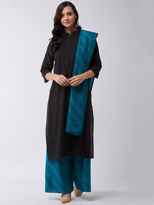 Sea Green Lehariya Dupatta