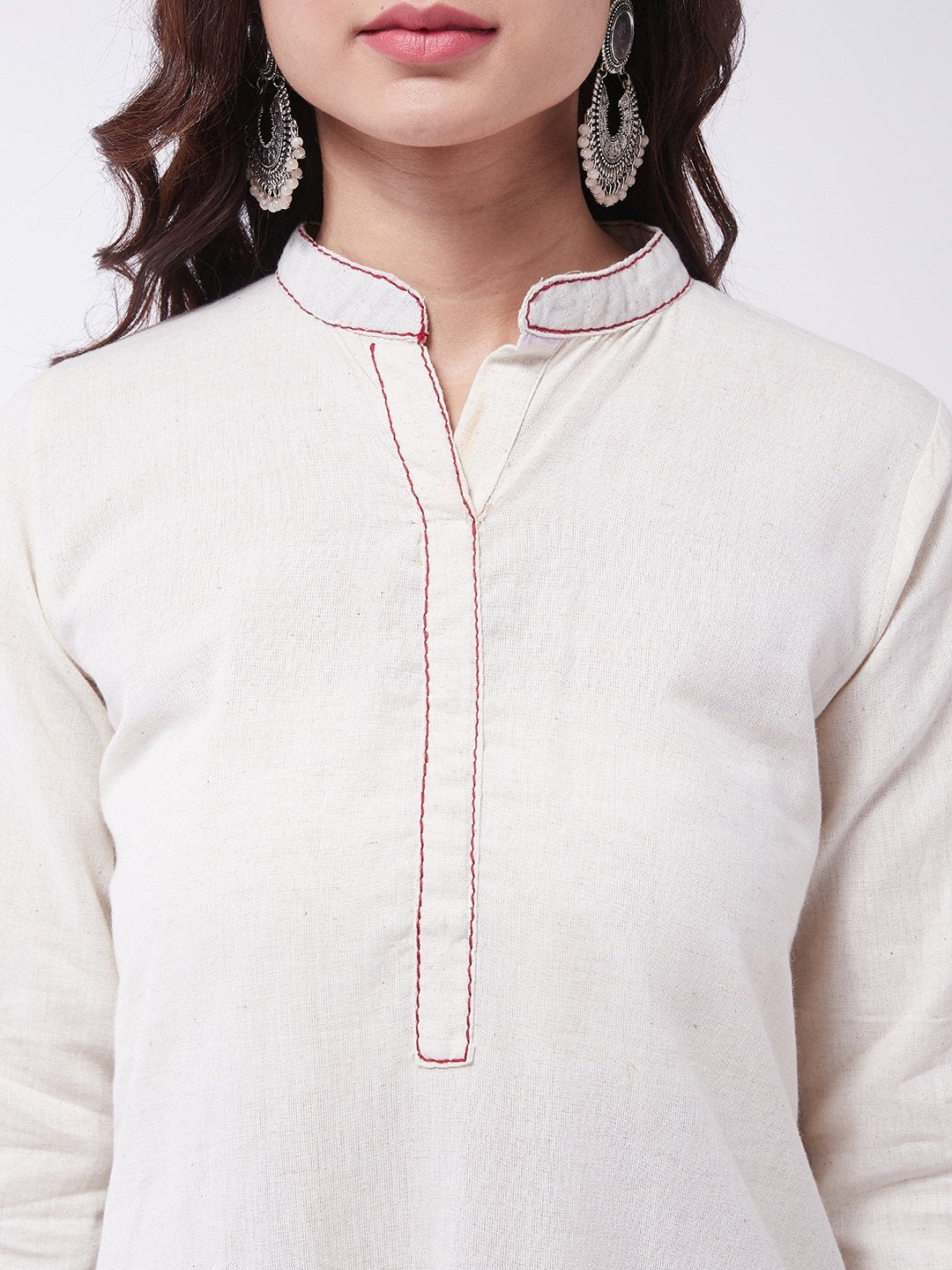 Off White Skirt Set With Dupatta