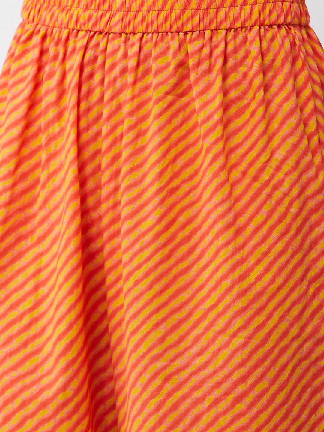 Turquoise Orange Kurta Pant Set