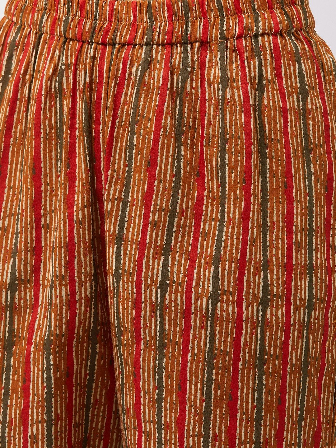 Dark Mustard A-Line Kurta Pant Set