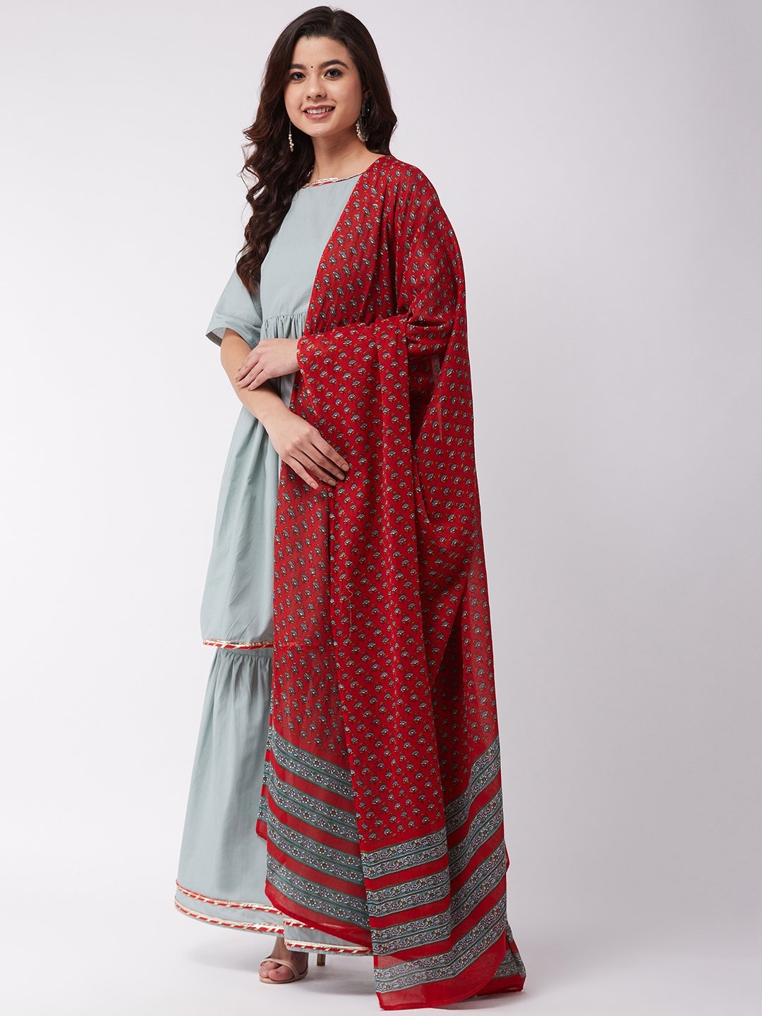 Teal Green Kurta Sharara Set