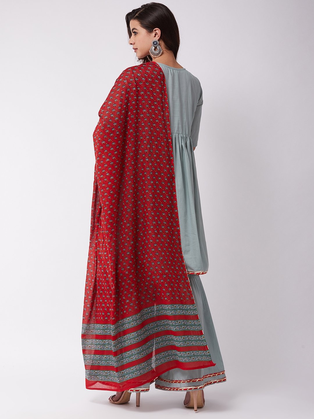 Teal Green Kurta Sharara Set