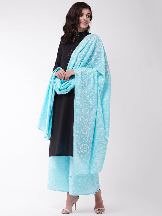 Light Blue Bandhej Dupatta