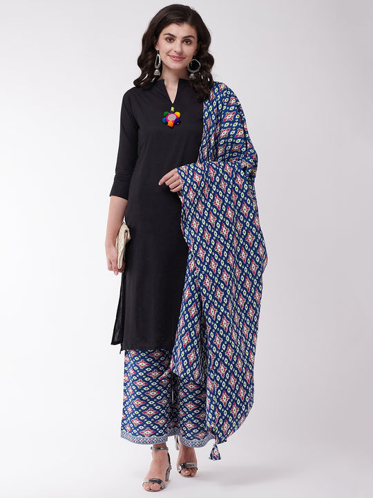 Indigo & Pink Patola Dupatta