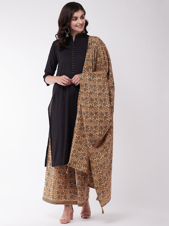 Light Brown Kalamkari Dupatta