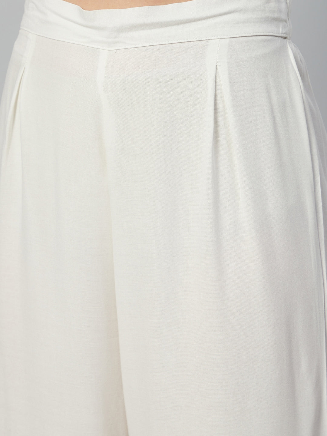 White Sharara Set - Peach Pink Floral Dupatta