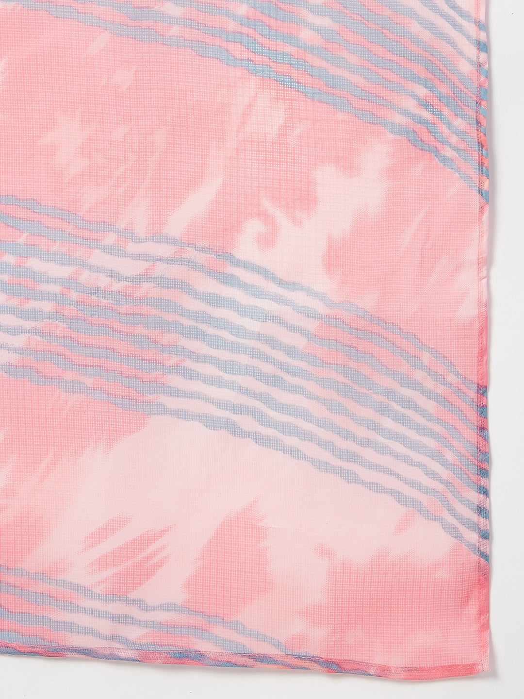 Ocean Bandhani narkali Kurta Pink Kota Dupatta Set