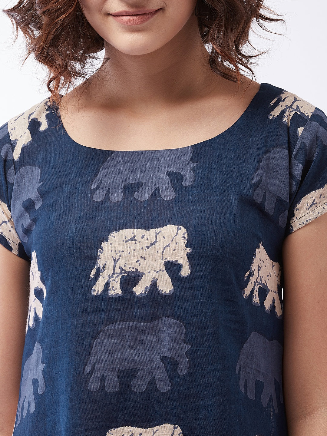 Blue Elephant Dress For Teens