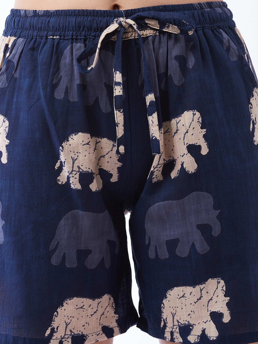 Blue Elephant Shorts For Teens