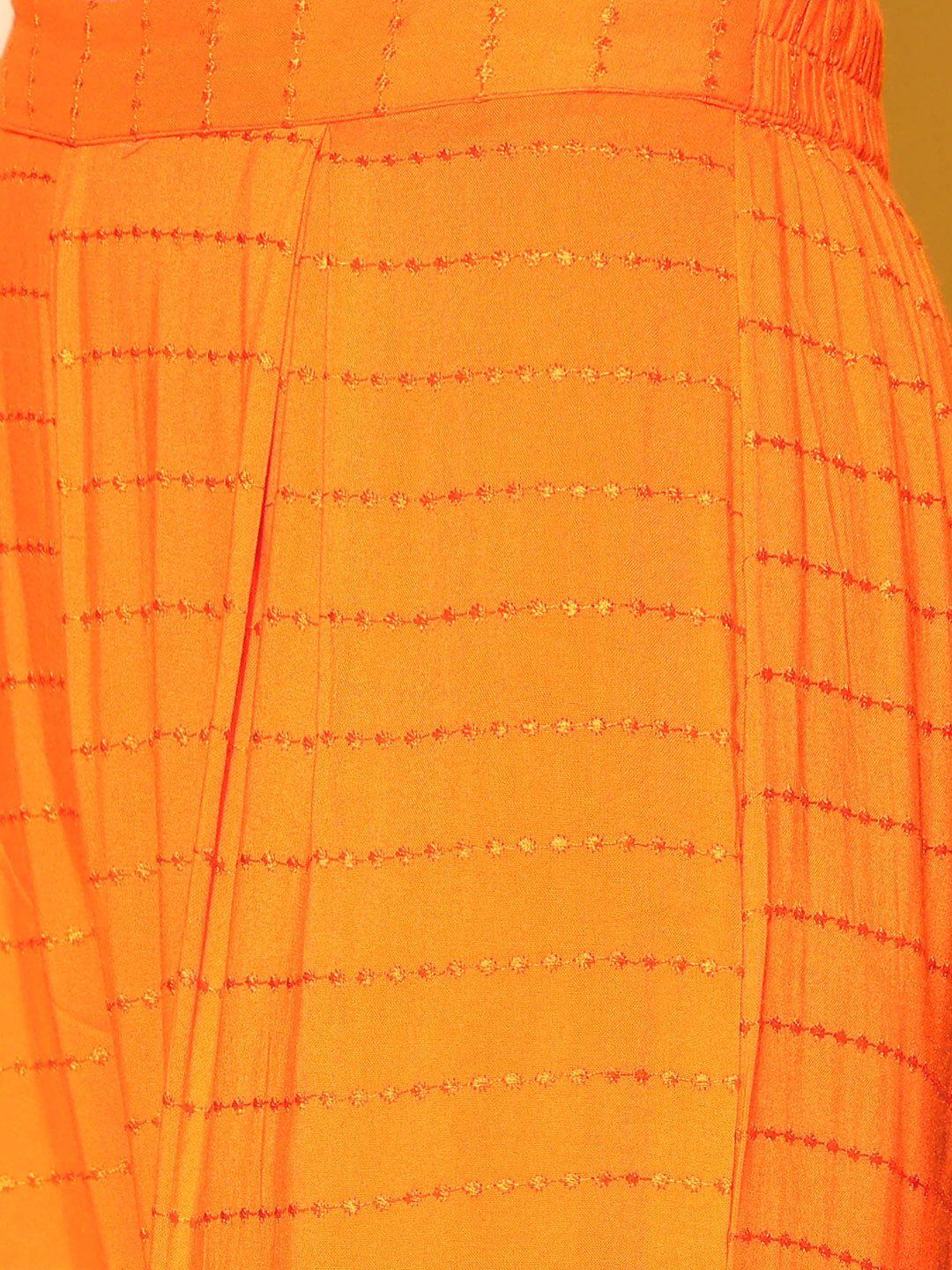 Orange Backless Kurta Sharara Set