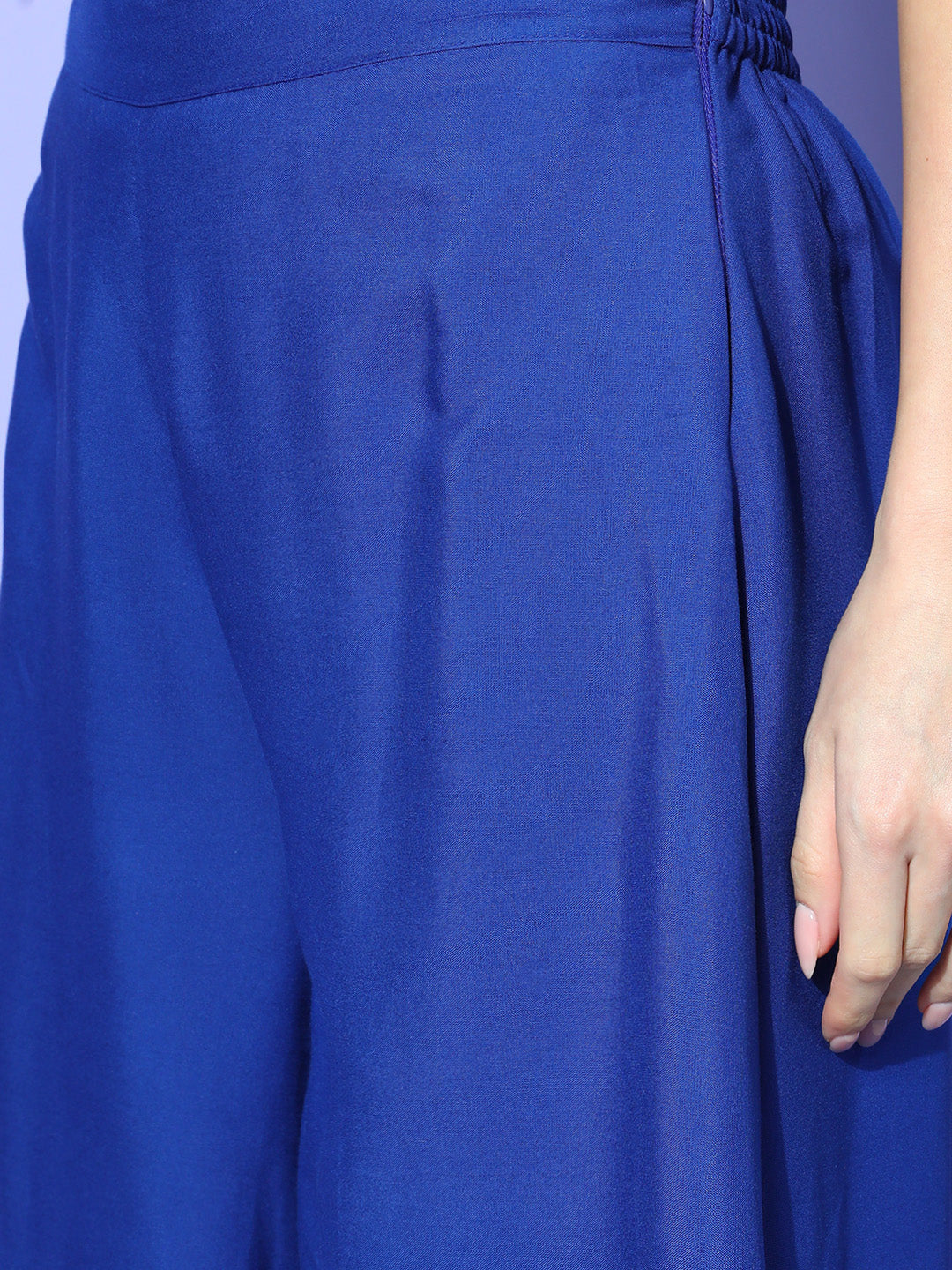 INK BLUE STRAPPY SET WITH PINK CHINTZ PRINT SHORT ORGANZA CAPE