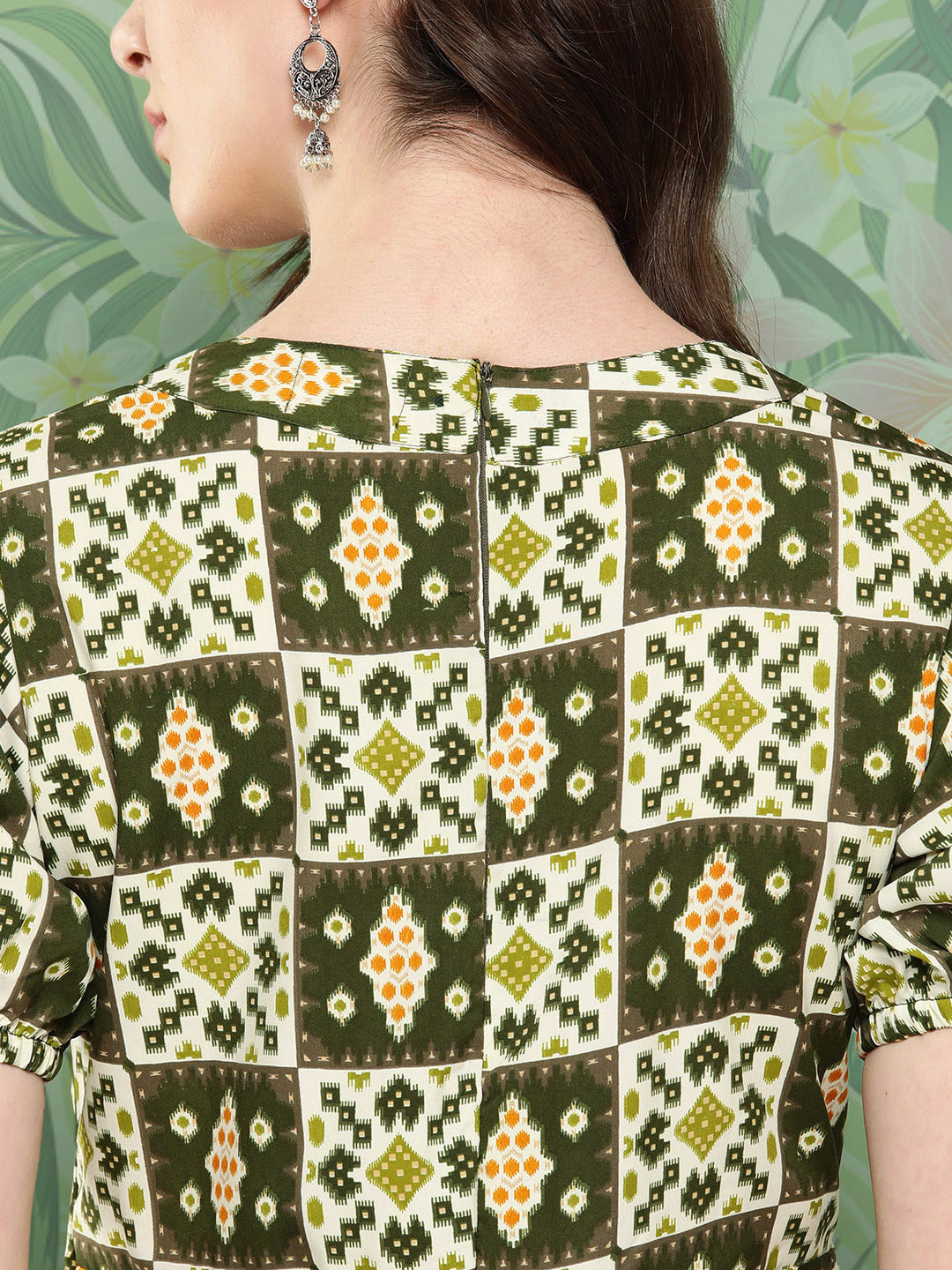 Dark Green Square Dress