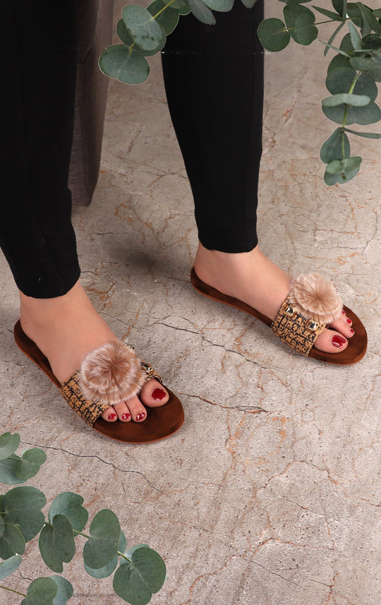 A Furry Friend Flat Sandals