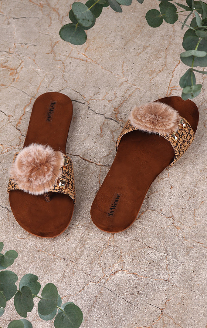 A Furry Friend Flat Sandals