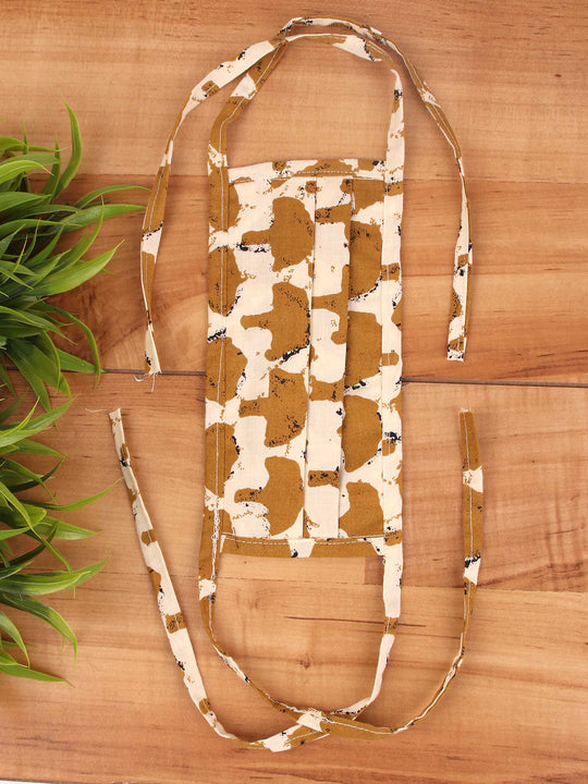 Brown Pattern Mask Set Of 2