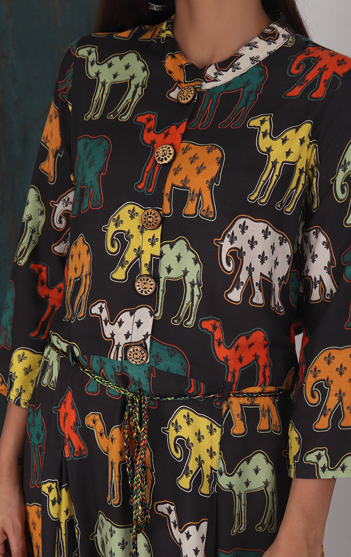 Animal Print Gown