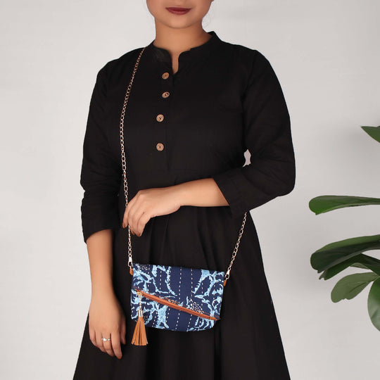 ABSTRACT FLOWERS PURSE & SLING