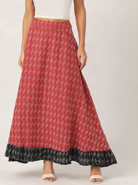 Red and Black Skirt